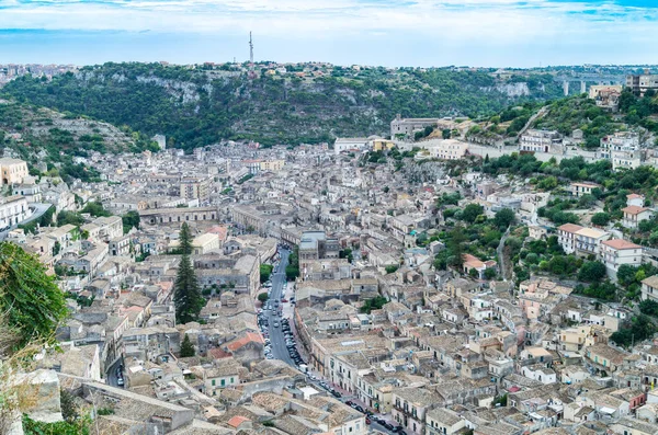 Uitzicht Huizen Oude Stad Modica Sicilië Italië — Stockfoto