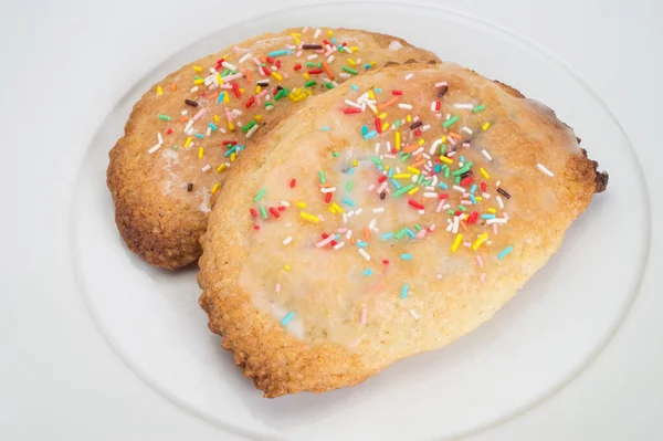 Tipici Biscotti Ripieni Con Ricotta Cioccolato Isolato — Foto Stock