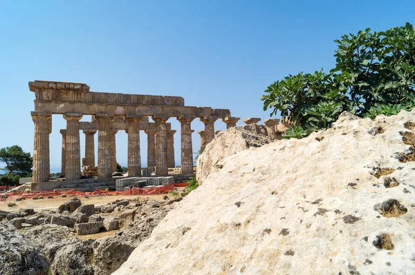 Ruined Temple Ancient City Selinunte Sicily Italy Europe — Stock Photo, Image