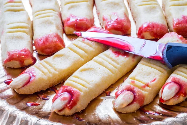 Halloween Finger Cookies Closeup — Stock Photo, Image