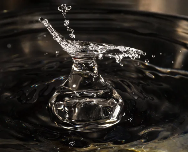 Water Drop Splash Shape Water Pitcher Closeup — Stock Photo, Image