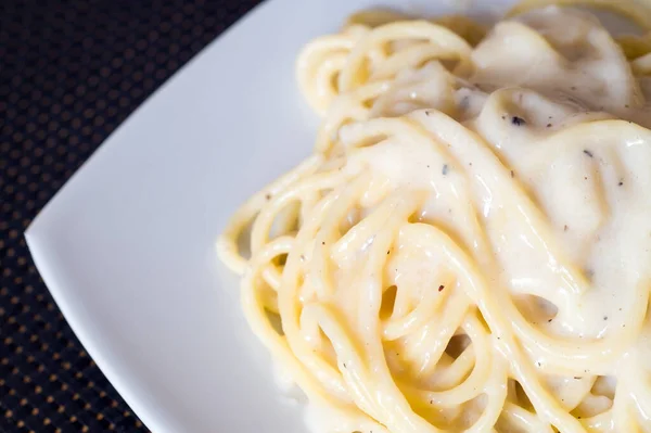 Spagetti Peyniri Biber Yakın Çekim — Stok fotoğraf