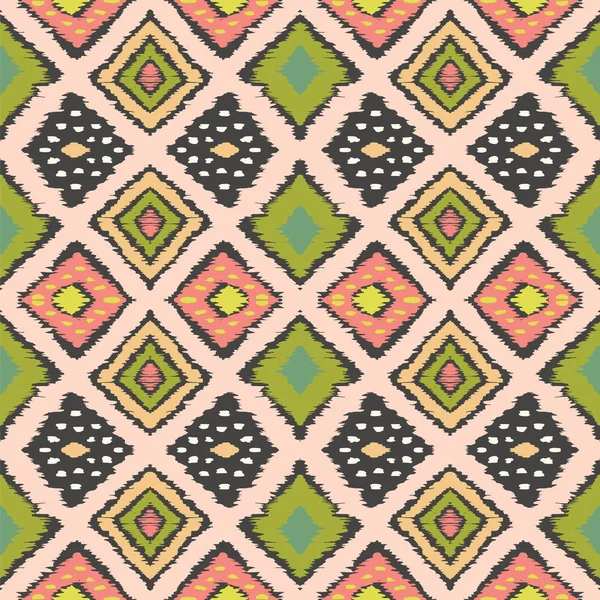 Ornamen cerita rakyat geometris Ikat dengan berlian Ornamen cerita rakyat geometris Ikat dengan berlian