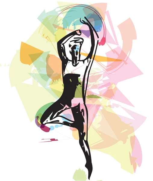 Moderne ballet danser man — Stockvector