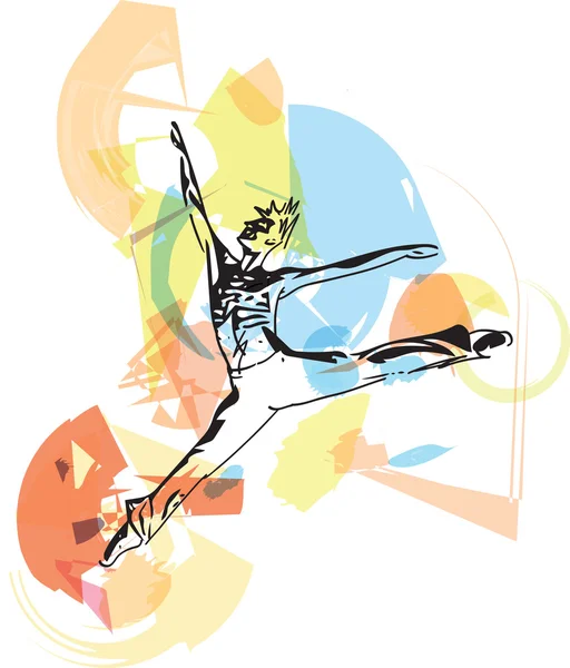 Bailarín de ballet moderno hombre — Vector de stock