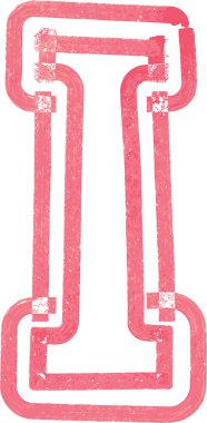 Büyük harf ı kırmızı Marker ile çizim