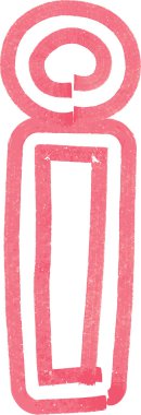 mektubu ben kırmızı Marker ile çizim küçük harf