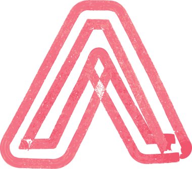 Soyut sembolü kırmızı marker ile yapılan