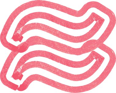 Soyut sembolü kırmızı marker ile yapılan