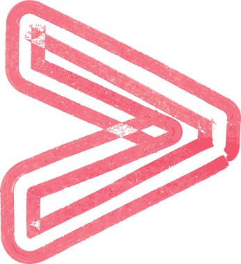 Soyut sembolü kırmızı marker ile yapılan