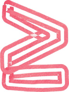 Soyut sembolü kırmızı marker ile yapılan