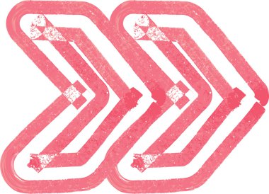 Soyut sembolü kırmızı marker ile yapılan