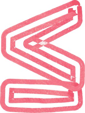 Soyut sembolü kırmızı marker ile yapılan