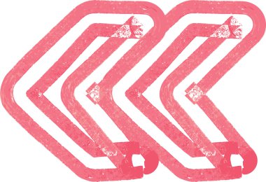 Soyut sembolü kırmızı marker ile yapılan