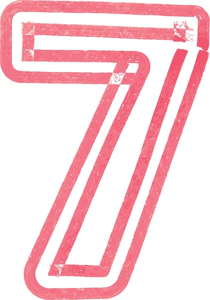 Ilustrasi vektor nomor 7 - Stok Vektor