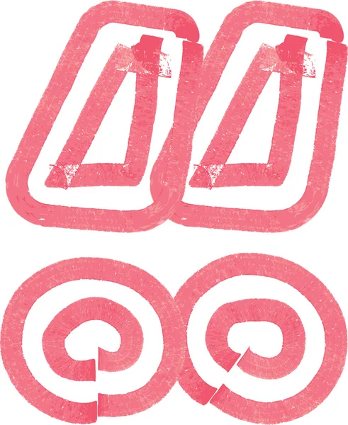 Abstracte symbool gemaakt met rode markering — Stockvector