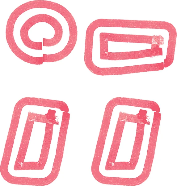 Símbolo abstracto hecho con marcador rojo — Archivo Imágenes Vectoriales
