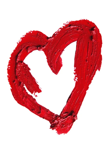 Coração vermelho esmagado em forma — Fotografia de Stock
