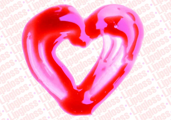 Lip Gloss heart shaped illustration — Stock Vector