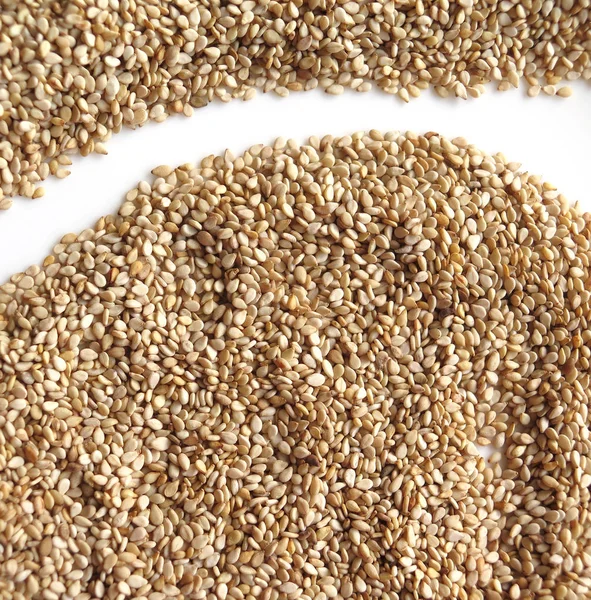 Sesame Seeds on a white background — Stock Photo, Image