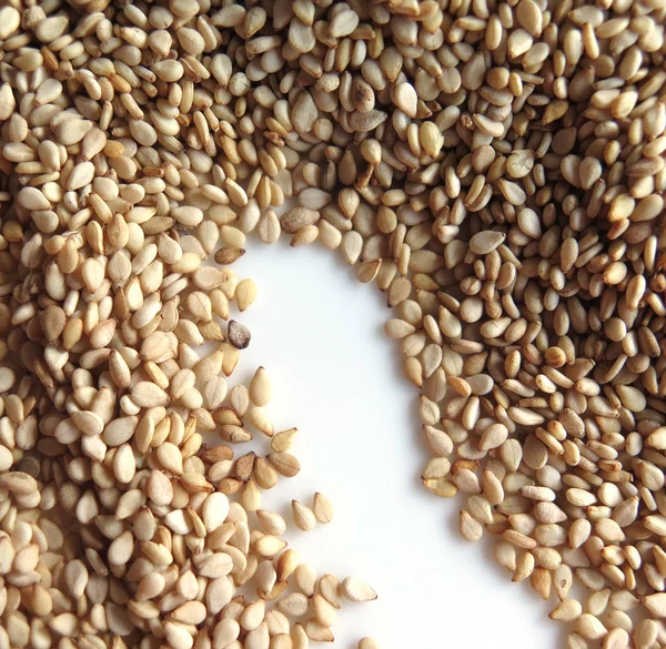 Sesame Seeds on a white background — Stock Photo, Image