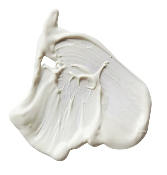 Белый крем на белом фоне, может быть использован в качестве майонеза тоже — стоковое фото