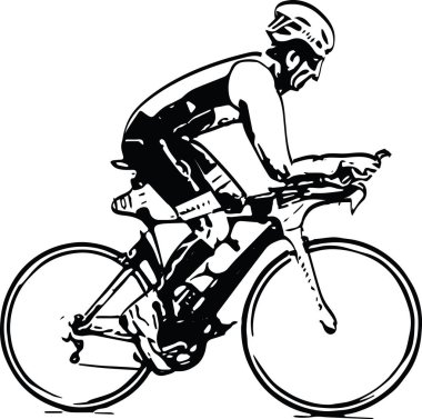 Bir bisiklet üzerinde erkek kroki