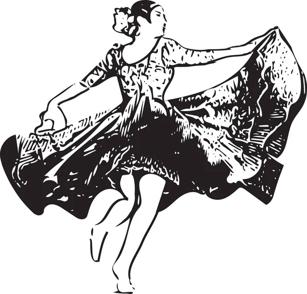 マリネーラの踊りの女性のイラスト — ストックベクタ