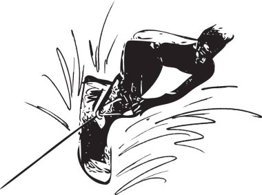 Su kayağı illüstrasyon