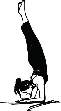 Yoga kadın illüstrasyon