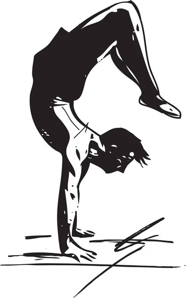Yoga man illustratie — Stockvector