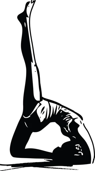 Yoga kvinnan illustration — Stock vektor