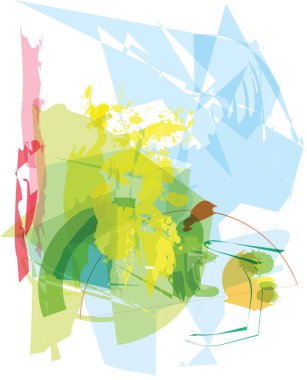 soyut renkli kompozisyon