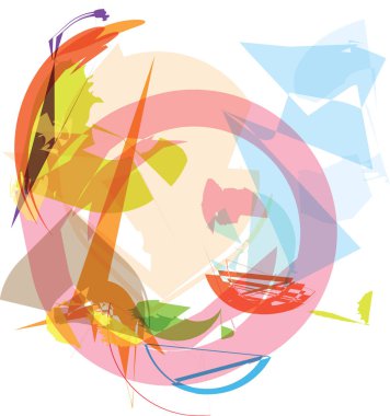 soyut renkli kompozisyon