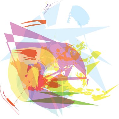 soyut renkli kompozisyon