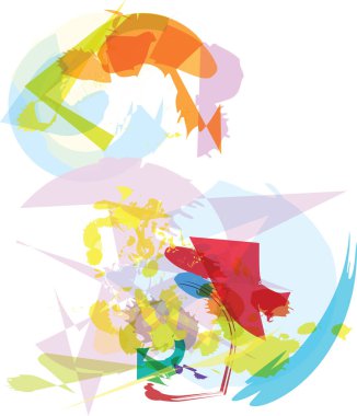 soyut renkli kompozisyon