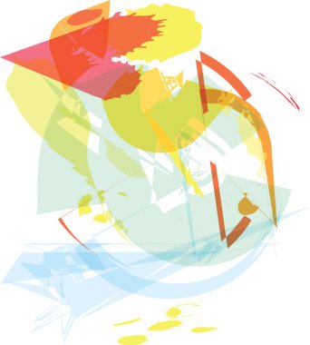 soyut renkli kompozisyon