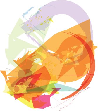 soyut renkli kompozisyon