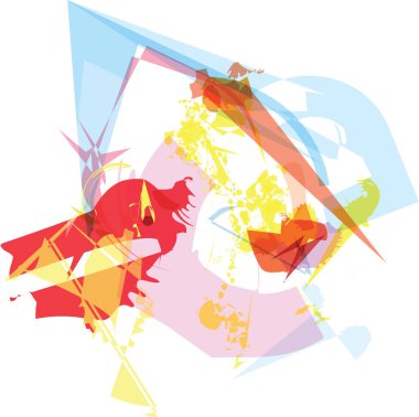 soyut renkli kompozisyon