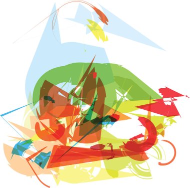 soyut renkli kompozisyon