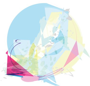 soyut renkli kompozisyon