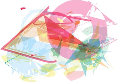 soyut renkli kompozisyon