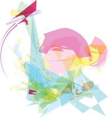 soyut renkli kompozisyon