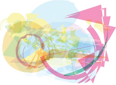 soyut renkli kompozisyon