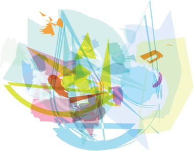 soyut renkli kompozisyon