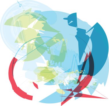 soyut renkli kompozisyon