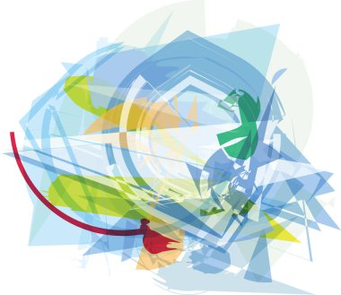 soyut renkli kompozisyon