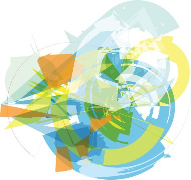 soyut renkli kompozisyon