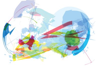 soyut renkli kompozisyon