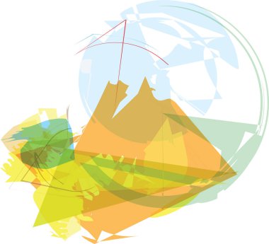 soyut renkli kompozisyon